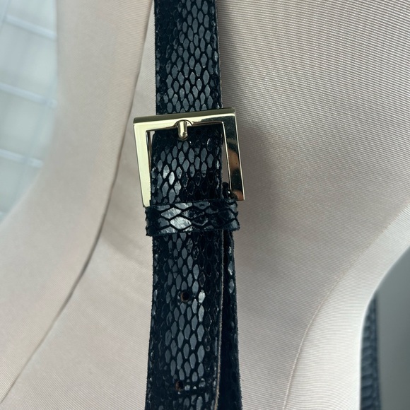 Vintage Carlos Falchi Snake Print Patent Leather Crossbody Bag Black - Picture 13 of 15